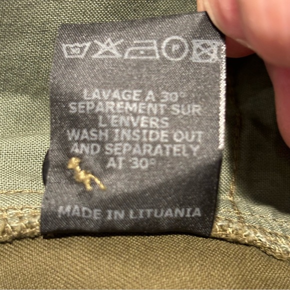 ISABEL MARANT Sz 42 Jessie Pants 100% Cotton Cropped Lace At Hem Olive Green - Picture 14 of 14